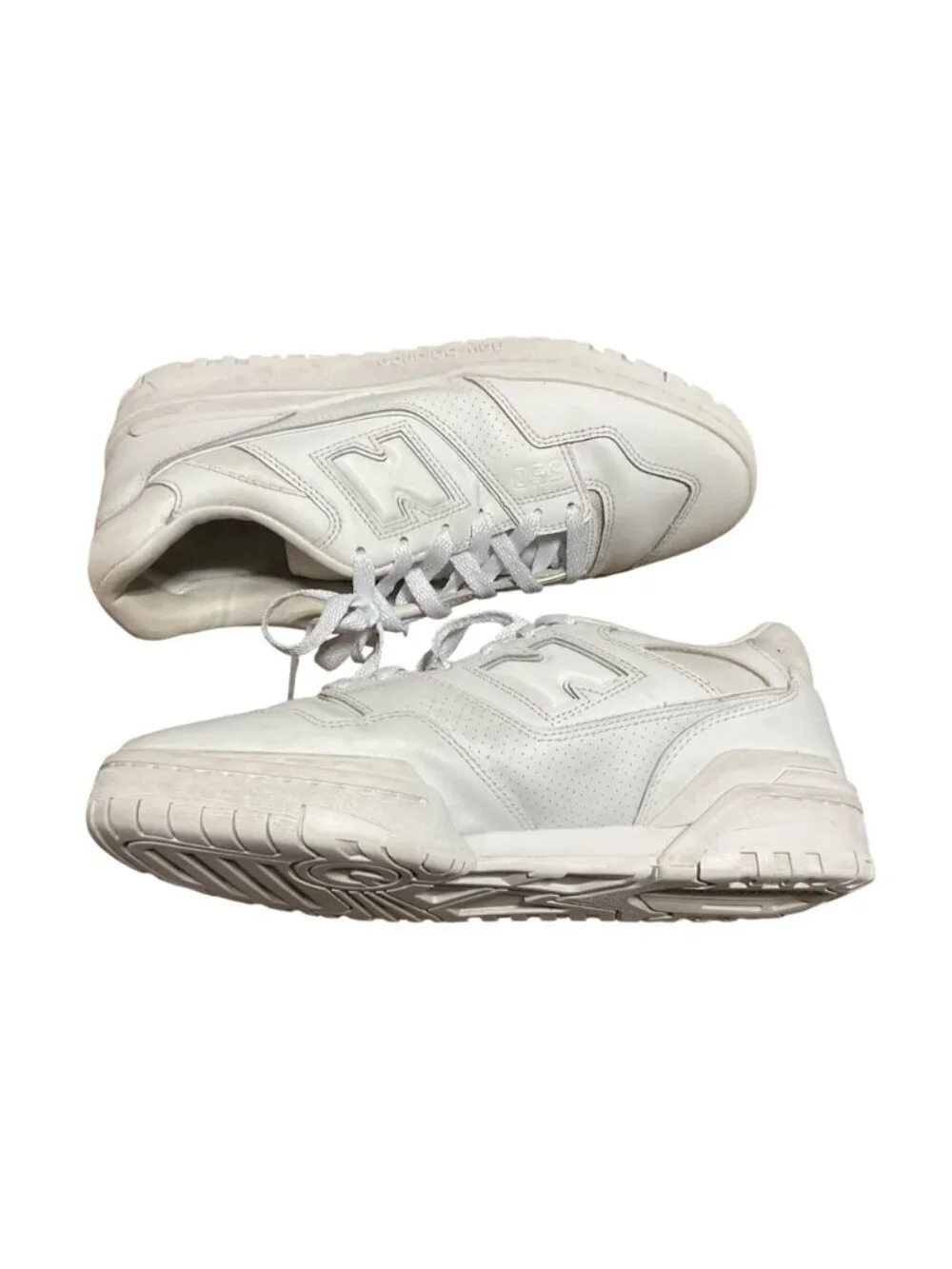 New Balance 550 Sneaker Sz 11 Triple White BB550WWW New Laces & Insoles